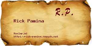 Rick Pamina névjegykártya